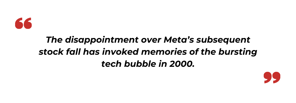 Disappointment over Meta's stock fall