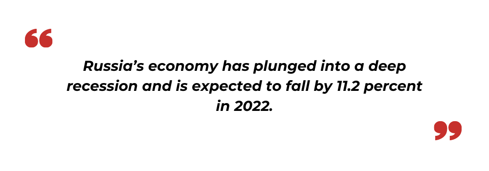 Russia's economy plunged