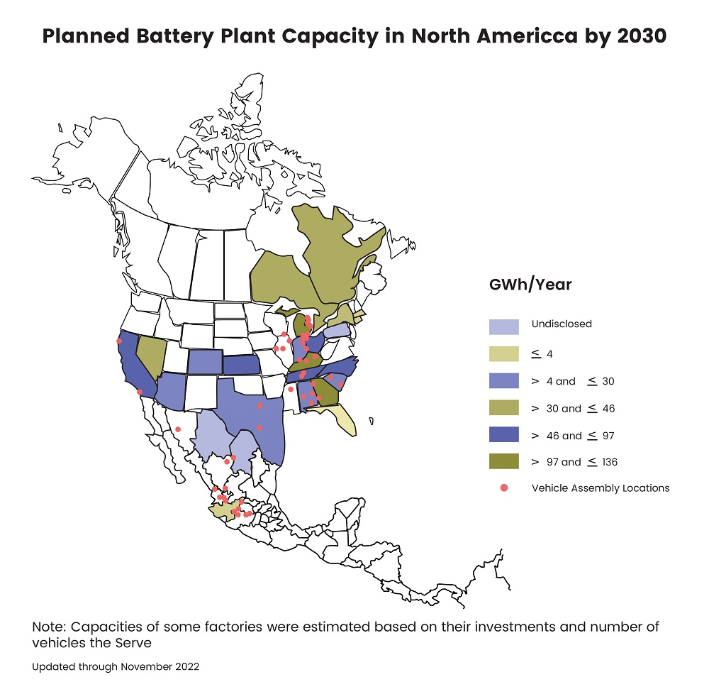 SGAnalytics_Blog_Planned Battery Plant Capacity in North America by 2030